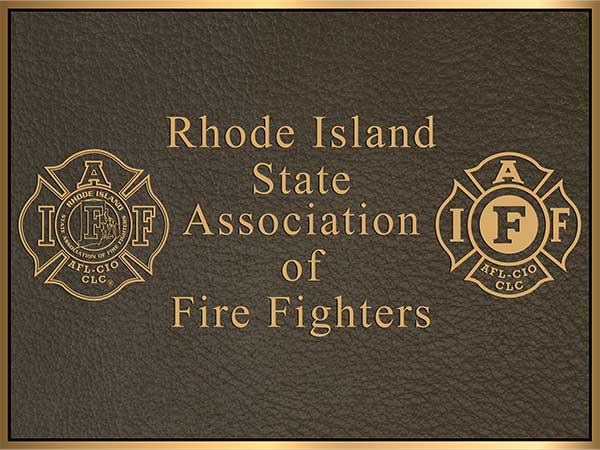 maltese cross fire plaque in bronze, bronze fire station plaque,
